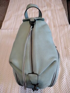Mint Green Leather Rebecca Minkoff Sling Backpack